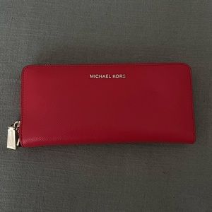 DEEP CORAL MICHAEL KORS CONTINENTAL WALLET